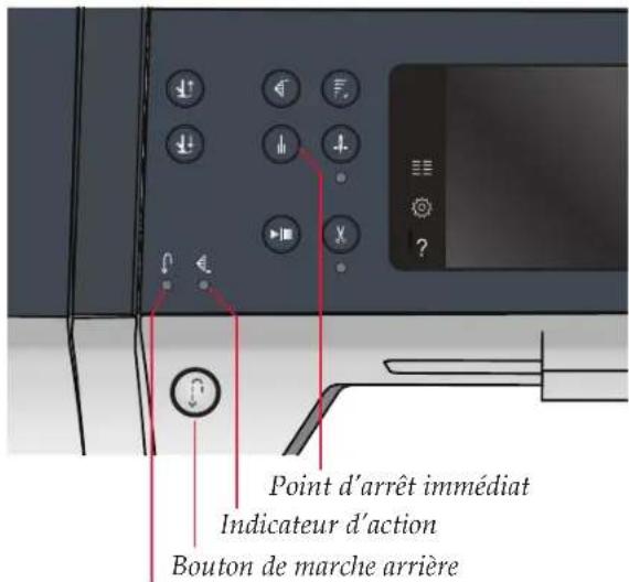 PFAFF Expression 710 - Coudre avec les options de point d'arrêt sélectionnées - 3