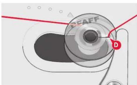 PFAFF Expression 710 - Bobinage lorsque la machine est enfilée - 2
