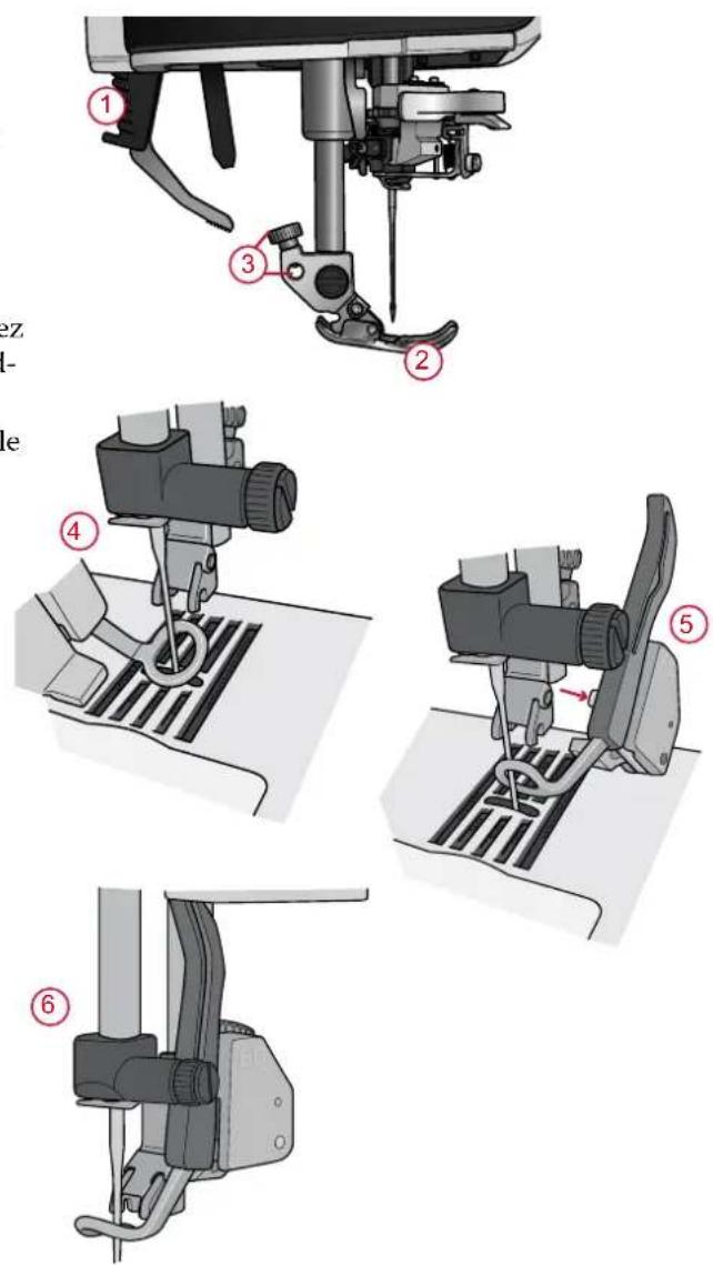 PFAFF Creative icon - Installation du pied dynamique à ressort 6D - 1