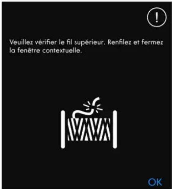 PFAFF Creative icon - Vérification du fil supérieur - 1