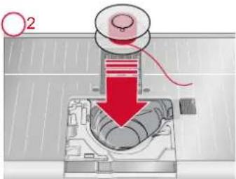 PFAFF Creative icon - Mise en place de la canette - 3