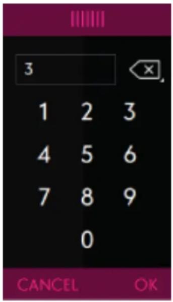 PFAFF Creative icon - Définir le nombre de motifs/points - 2
