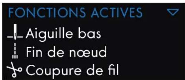 PFAFF Creative icon - Fonctions actives - 1