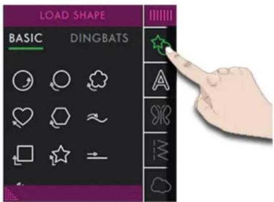 PFAFF Creative icon - Charger une forme de lettre - 2