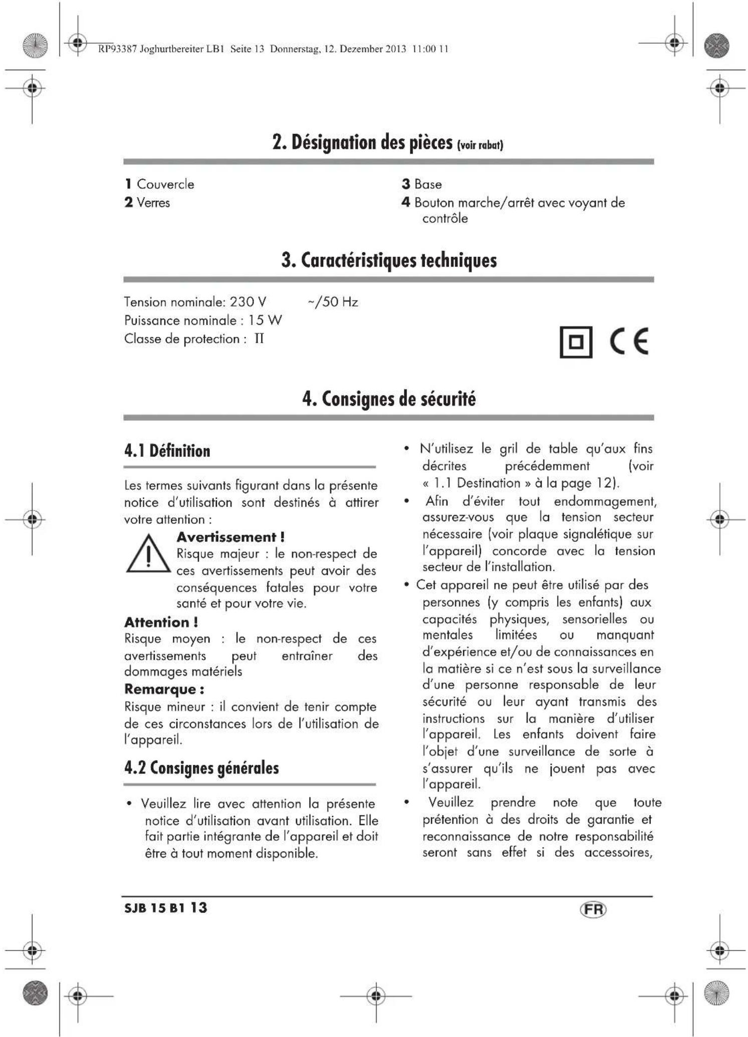 SILVERCREST SJB 15 B1 - Contenu livre - 1