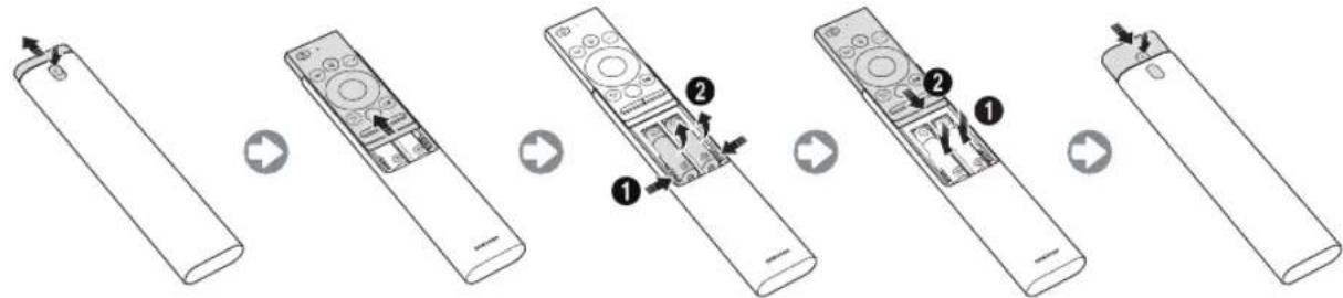 SAMSUNG UE55NU8045T - Satta i batterier i Samsung Smart Remote - 1