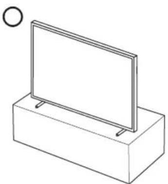 SAMSUNG The Frame UE43LS03NAU - Forholdsregler ved montering af tv'et på en sokkel - 1