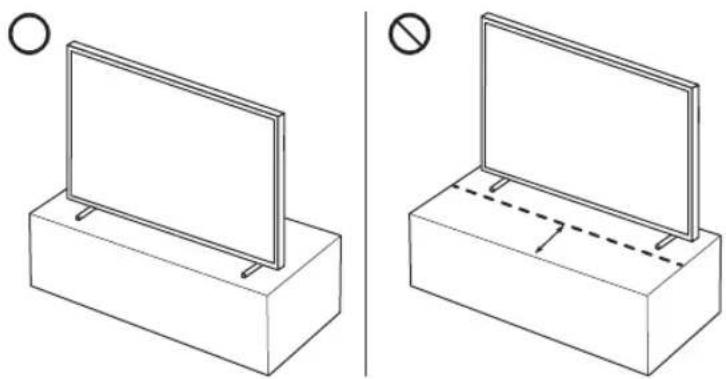 SAMSUNG The Frame UE43LS03NAU - Precauciones al instalar el televisor con un soporte - 1