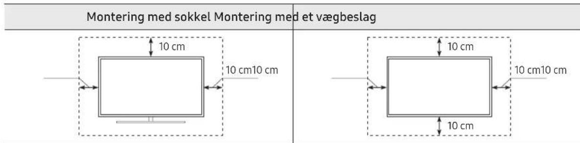 SAMSUNG UE55TU8506U - Sorg for correkt ventilation til dit tv - 1