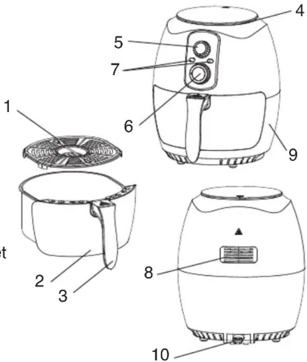 Salton AF1870 - DESCRIPTION DES PIÈCES - 1