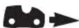 PARKSIDE PKS 2200 A1 - Graphical symbol on the blade: - 1