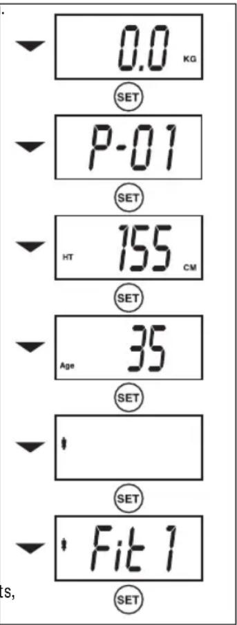 SALTER Body Analyser 9140 - INMATNING AV PERSONLIGA DATA - 1