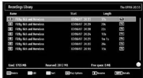 SABA SVD2630 - Recordings Library - 1