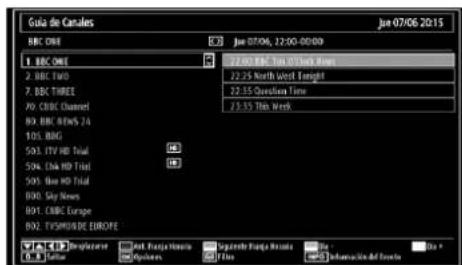 SABA SVD2630 - Vista de la Guía de Programación Electrónica (EPG) - 2