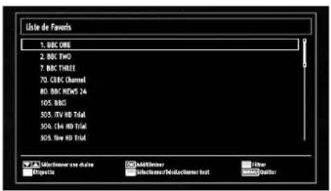 SABA SVD2630 - Gestion des chaînes : Favoris - 1