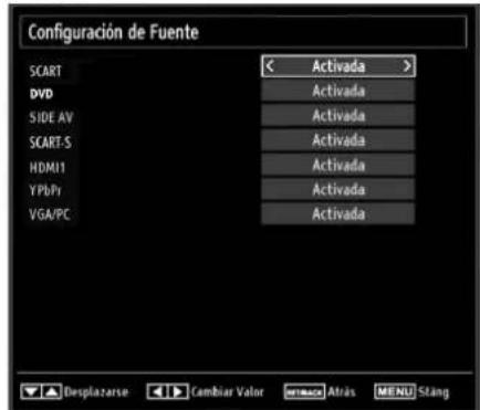 SABA SVD2630 - Confi guración de Oportunidades Fuentes - 1
