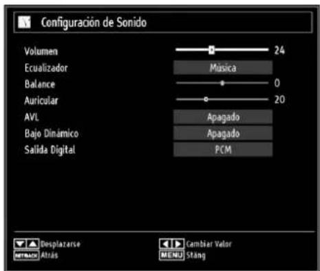 SABA SVD2630 - Confi guración del Sonido - 1
