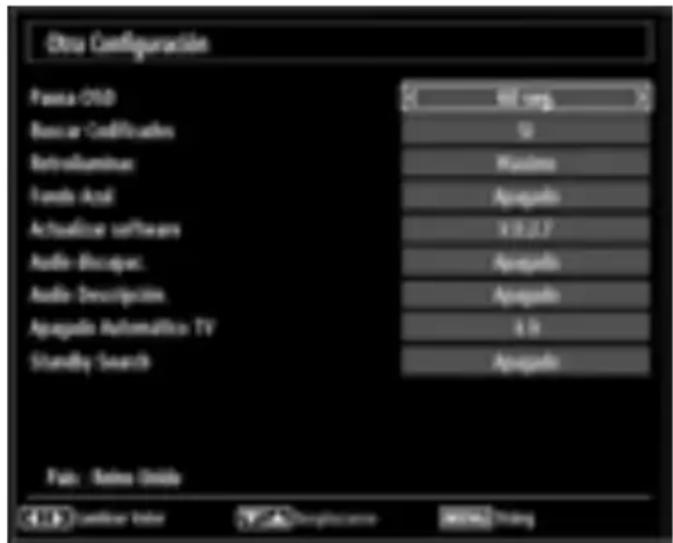 SABA SBV1943H - Configuración de Otras Opciones - 1