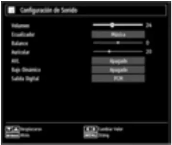 SABA SBV1943H - Configuración del Sonido - 1