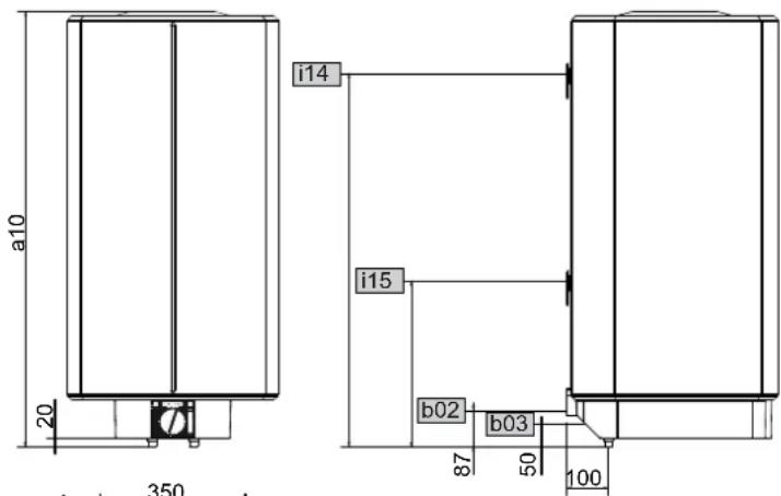STIEBEL ELTRON SH 50 S - Cotes et raccordements - 2