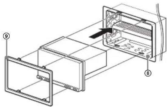 SONY XAVAX5550D - Montieren des Geräts im Armaturenbrett - 2