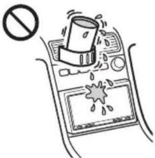 Diagram showing a hand holding a device with a stop sign, indicating no chemical hazard or pollution.