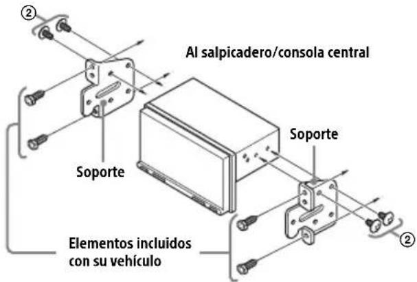 Al salpicadero/consola central Soporte Soporte Elementos incluidos con su vehículo