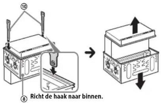 Richt de haak naar binnen.