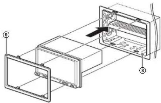 SONY XAV3550D - Montieren des Geräts im Armaturenbrett - 2