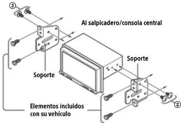 Al salpicadero/consola central Soporte Soporte Elementos incluidos con su vehículo