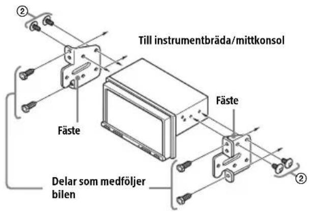 Till instrumentbräda/mittkonsol Fäste Delar som medföljer bilen