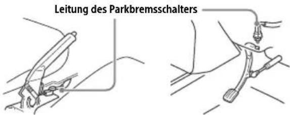 Leitung des Parkbremsschalters