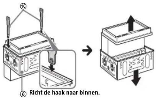 Richt de haak naar binnen.