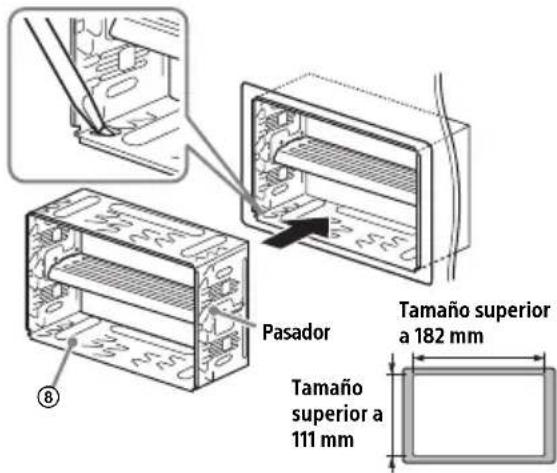 Pasador Tamaño superior a 182 mm Tamaño superior a 111 mm