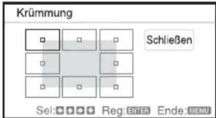 SONY VPLCX275 - Korrigieren der Bildverzerrung (Krümmungs-Korrekturfunktion) - 1
