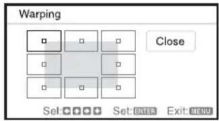 SONY VPLCX275 - Correcting the image twist (Warp correction feature) - 1