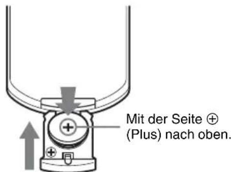 SONY VPLCX275 - Einsetzen der Batterien - 2