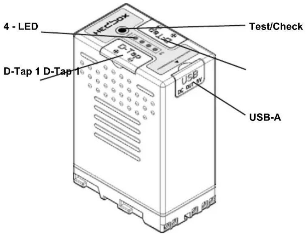 Hedbox HEDBP95D - Sortie d'alimentation USB 5 v, 1 a / 5 w - 1
