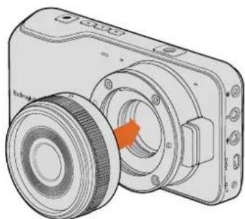 Blackmagic Design Micro Cinema Camera - Bir lens takmak için: - 1