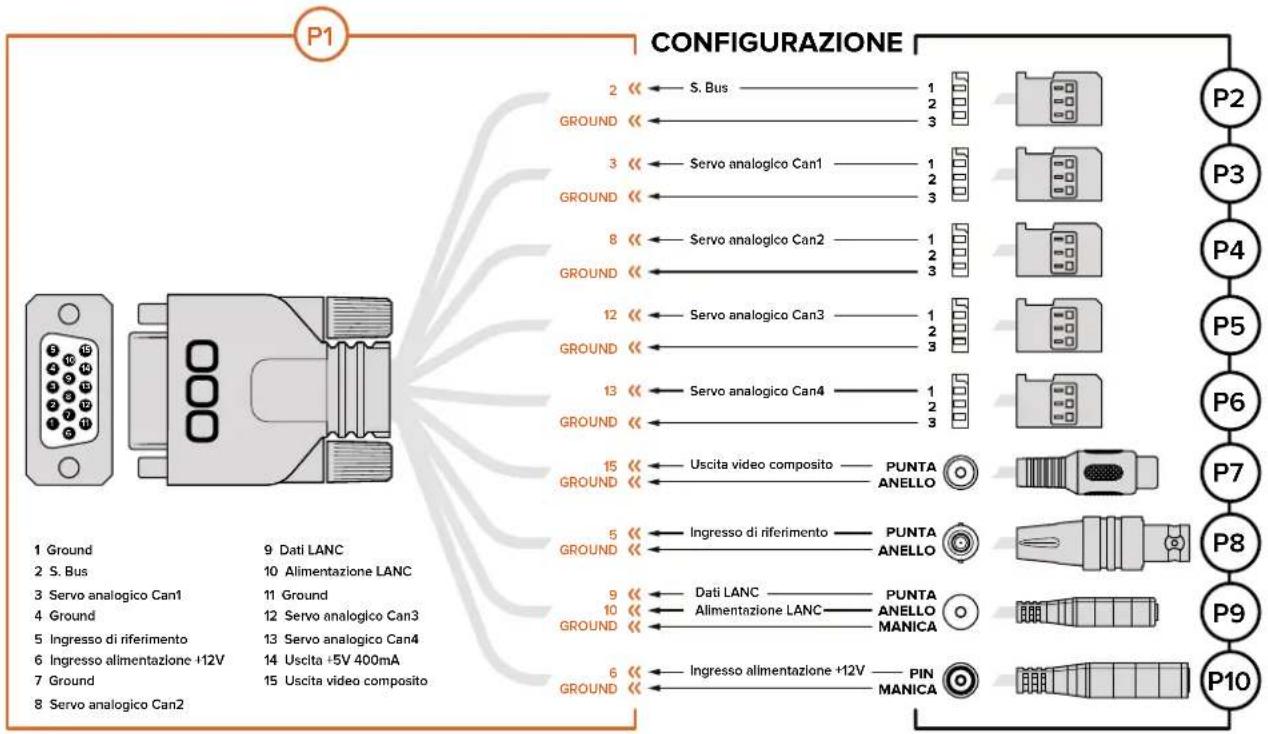 Blackmagic Design Micro Cinema Camera - Schema delle connessioni del cavo di espansione Blackmagic Micro Cinema Camera Expansion Cable - 1