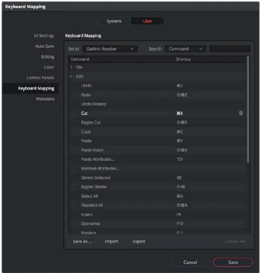 Blackmagic Design Micro Cinema Camera - 키보드 단축키 매핑하기 - 1