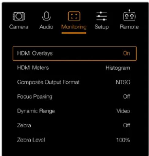 Blackmagic Design Micro Cinema Camera - HDMIオーバーレイ(HDMI Overlays) - 1