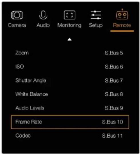 Blackmagic Design Micro Cinema Camera - Remote-Einstellungen - 1