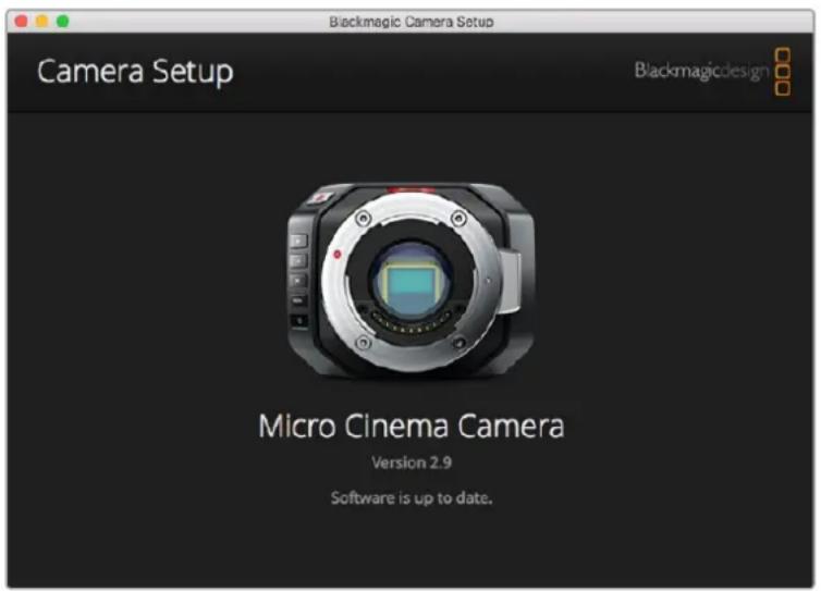 Blackmagic Design Micro Cinema Camera - Logiciel Blackmagic Camera Setup - 1