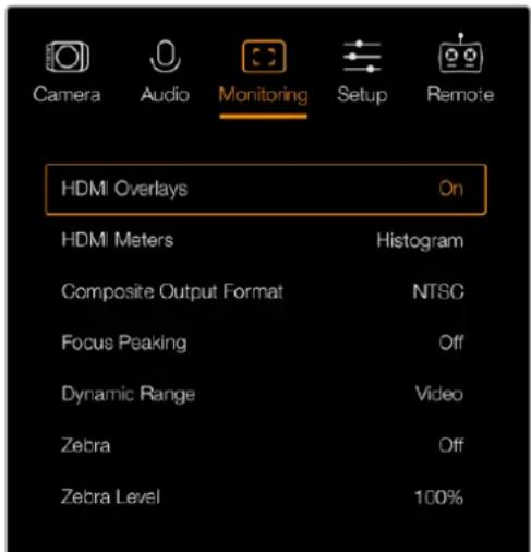 Blackmagic Design Micro Cinema Camera - HDMI Katmanları (HDMI Overlays) - 1