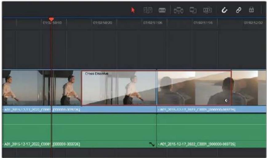 Blackmagic Design Micro Cinema Camera - 두 개의 클립 사이에 디졸브 트랜지션 추가하기 - 1
