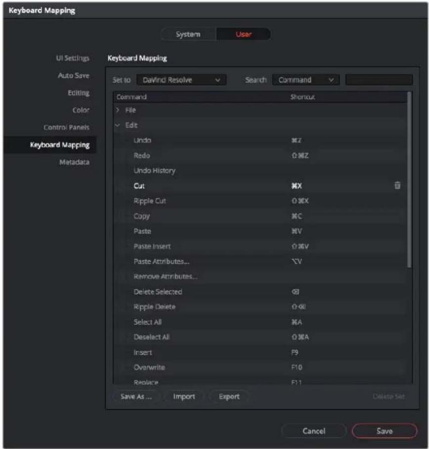 Blackmagic Design Micro Cinema Camera - Mapper des raccourcis clavier - 1