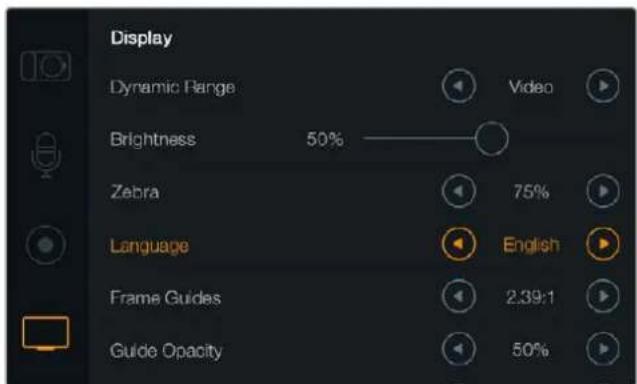 Blackmagic Design Micro Cinema Camera - Language - 1