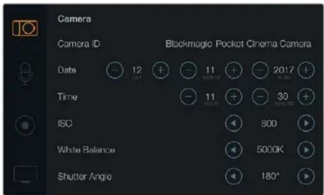 Blackmagic Design Micro Cinema Camera - 카메라 설정 - 1