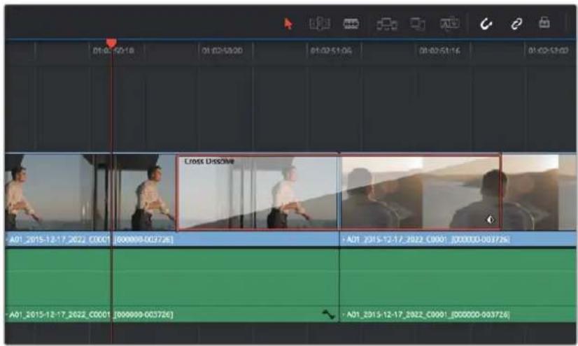 Blackmagic Design Micro Cinema Camera - İki klip arasına bir 'dissolve' (çözülme) geçişi ilave etmek için: - 1